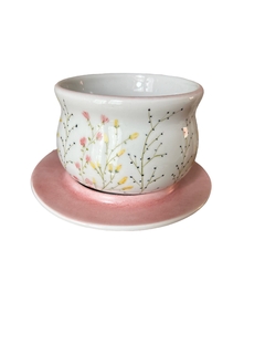 Xícara da vovó rosa - Luci Monteiro Gifts - Arte em Cerâmica | Porcelanas pintadas à mão