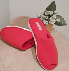 Pantuflas Spring Rojo Liso Abiertas 37/38