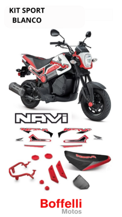 KIT ACCESORIOS SPORT BLANCO - HONDA NAVI (BLANCA) - No Incluye Instalación en internet