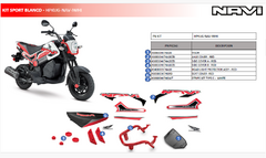 KIT ACCESORIOS SPORT BLANCO - HONDA NAVI (BLANCA) - No Incluye Instalación - Boffelli Motos