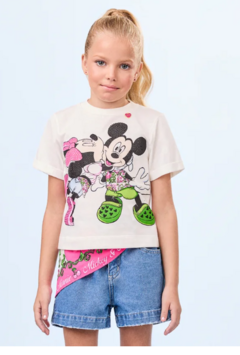 Conjunto jeans estampa da Minnie e Mickey - N4093