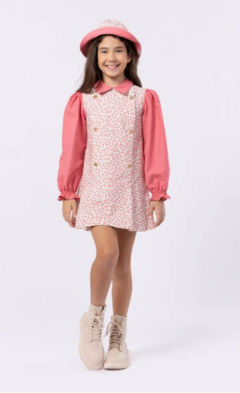 Vestido jumper infantil em sarja - 011002 - comprar online