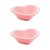 Conjunto Com Dois Bowls Rosa Em Formato De Coração - Rojemac