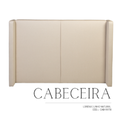 CAB-9778 | CABECEIRA LORENA LINHO NATURAL - TGB INTERIORES | Tapeçaria e Estofados Personalizados