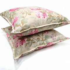 ALM-AA16 | Conjunto Almofadas Decorativas Estampada Buquê Floral Rosa com ziper invisivel. - comprar online