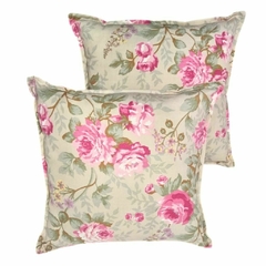 ALM-AA16 | Conjunto Almofadas Decorativas Estampada Buquê Floral Rosa com ziper invisivel. na internet