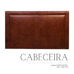 CAB-7715 | CABECEIRA INGLESA COURO NATURAL - TGB INTERIORES | Tapeçaria e Estofados Personalizados