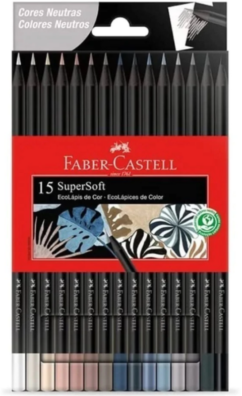 Lapiz Faber Castell Supersoft Colores X15 Neutro