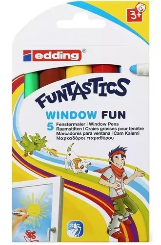 Marcador Edding Funtastics Window Fun 16/5 Para Vidrio - X5 Colores