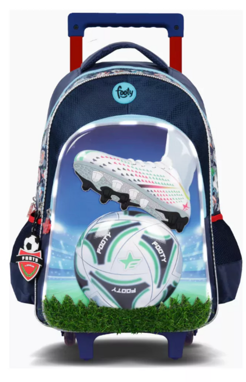 Mochila Carro Footy Champion Luz Led - 18 Pulgadas - 5361