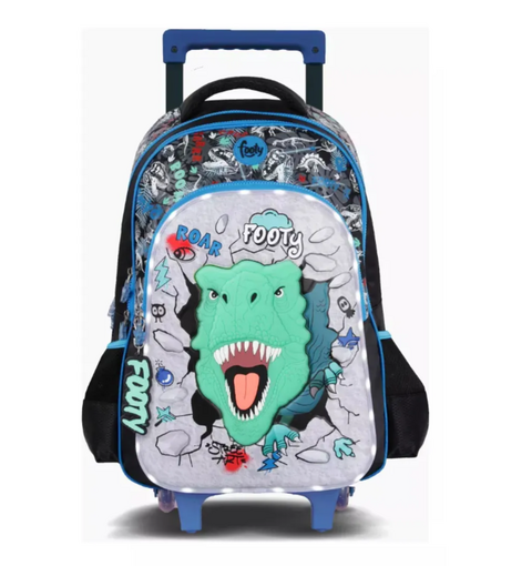 Mochila Carro Footy Dinosaurio Dino Glow Luz Led - 18 Pulgadas - 5411