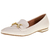 Mocassim Vizzano 1351106 Offwhite com Metal Dourado