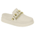 Mule Vizzano 1434105 Offwhite com Bico Arredondado e Metais Dourados - loja online