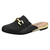 Mule Modare 7505227 Preto Metal Dourado Bico Redondo na internet