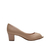 Peep Toe Beira Rio 4777400 Bege Pelica Saltinho Quadrado