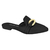 Mule Beira Rio 41341003 Preto com Metal Dourado