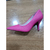 Scarpin Beira Rio 41221400 Pink Texturizado Salto Alto Fino - comprar online