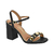 Sandalia Vizzano 6409216 Preto Taxas Douradas Salto Bloco