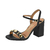 Sandalia Vizzano 6409216 Preto Taxas Douradas Salto Bloco