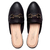 Mule Modare 7505227 Preto Metal Dourado Bico Redondo - loja online