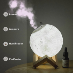 Lámpara Luna Cambia De Color Humidificador 13Cm - Nahan