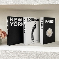 Libro Decorativo Paris New York London X3 Unidades - Nahan