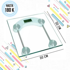 Balanza Digital Personal De Baño Corporal Vidrio Lcd 180kg - Nahan