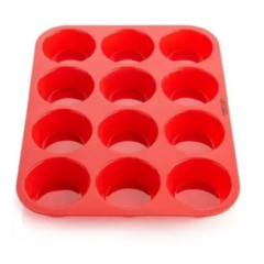 Molde Silicona Goma Horno Muffins Cupcakes X12 Reposteria - Nahan