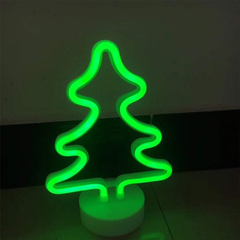 Lampara Led Arbol de Navidad Luz Verde de mesa 26cm - comprar online