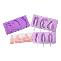 Molde Silicona Paleta Helado Palito Freezer Postre Figurita - comprar online