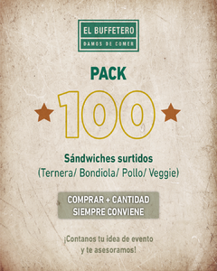 Pack 100 sándwiches