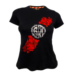 Remera River Dama (7444 SF 24 negra)