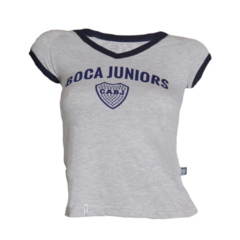 Remera Dama Boca gris (7811 SF 21)