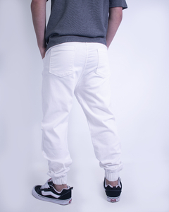 JOGGER DE JEAN BLANCO "MALCOM" - tienda online