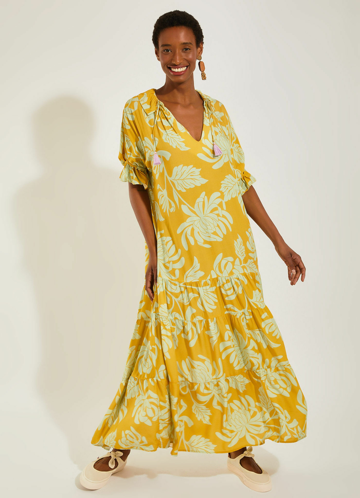 Comprar vestido hot sale estampado longo