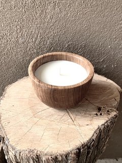 Vela de soja en cono de madera - comprar online