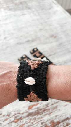 Brazalete Baquiano en negro y vicuña - tienda online