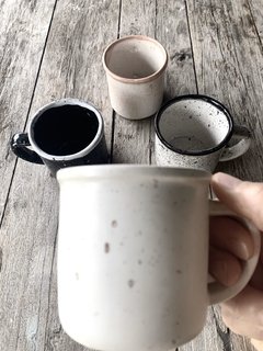 Tazas de cerámica simil enlozado