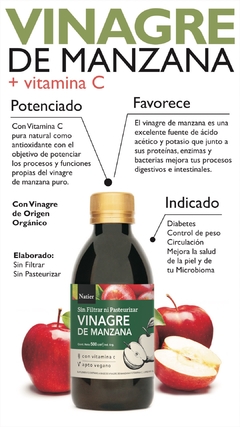 Vinagre de Manzana 500ML - NATIER - comprar online