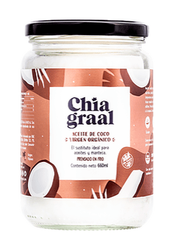 Aceite de coco Virgen Organico x 660ml - CHIA GRAAL