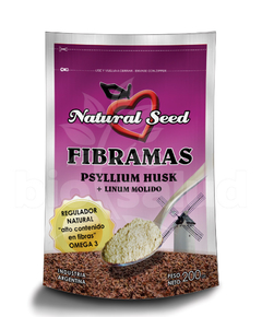 Fibramas Psyllium + Lino molido x 200grs - NATURAL SEED