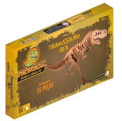 Quebra-Cabeça 3D | DINOSSAURO TIRANOSSAURO REX 55 peças em MDF - DINOBRINQUE na internet