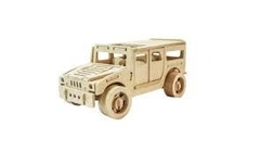 Quebra-Cabeça 3D | CARRO HUMMER SPORT 54 peças em MDF - DINOBRINQUE