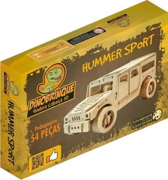 Quebra-Cabeça 3D | CARRO HUMMER SPORT 54 peças em MDF - DINOBRINQUE - comprar online