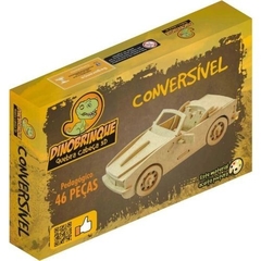 Quebra-Cabeça 3D | CARRO CONVERSÍVEL 46 peças em MDF - DINOBRINQUE - comprar online