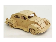 Quebra-Cabeça 3D | AUTOMÓVEL FUSCA RETRÔ 97 peças em MDF - DINOBRINQUE