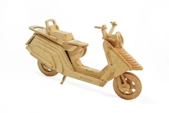 Quebra-Cabeça 3D | MOTO SCOOTER 97 peças em MDF - DINOBRINQUE na internet