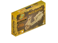 Quebra-Cabeça 3D | MOTO SCOOTER 97 peças em MDF - DINOBRINQUE - comprar online