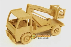 Quebra-Cabeça 3D | CAMINHÃO COM ELEVADOR 70 peças em MDF - DINOBRINQUE