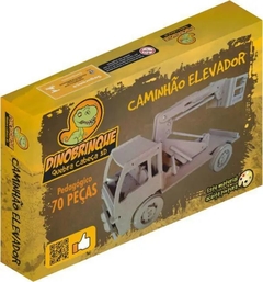 Quebra-Cabeça 3D | CAMINHÃO COM ELEVADOR 70 peças em MDF - DINOBRINQUE - comprar online